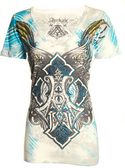 Archaic by Affliction Women's T-shirt Bird Cage  ^