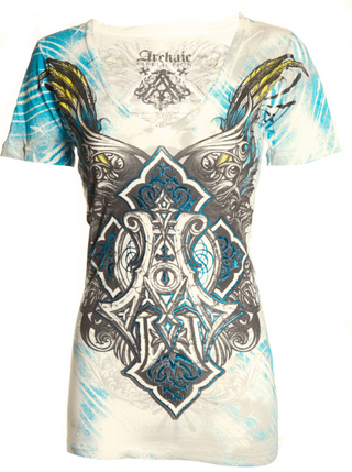 Archaic by Affliction Women's T-shirt Bird Cage  ^