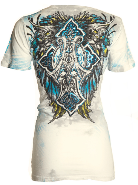Archaic by Affliction Women's T-shirt Bird Cage  ^