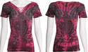 Archaic by Affliction Women's T-shirt Charmed Cross  ^