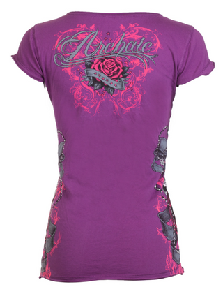 Archaic by Affliction Women's T-shirt Happy Spirit   ^