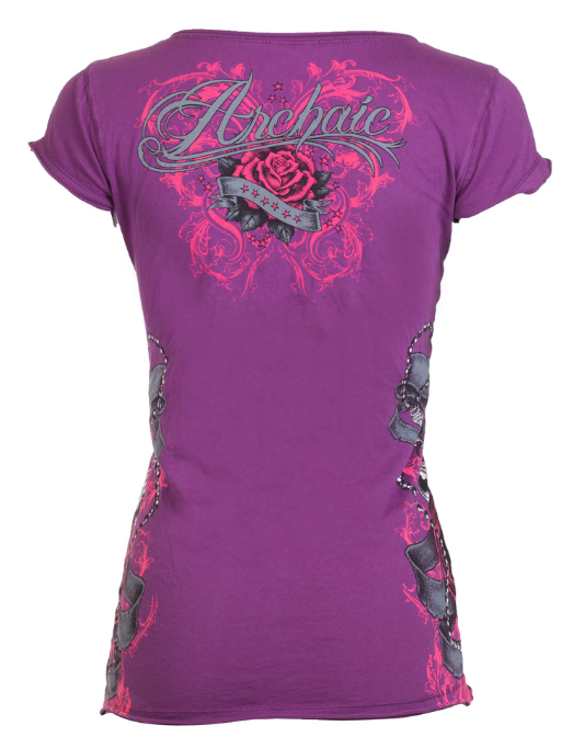 Archaic by Affliction Women's T-shirt Happy Spirit   ^