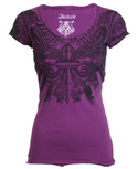 Archaic by Affliction Women's T-shirt Heart Torn  ^