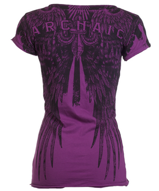 Archaic by Affliction Women's T-shirt Heart Torn  ^