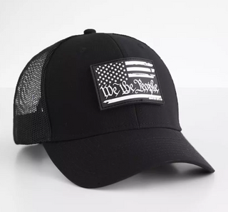 Howitzer Style Men's Hat WE THE PEOPLE TRUCKER HAT Military Grunt Black