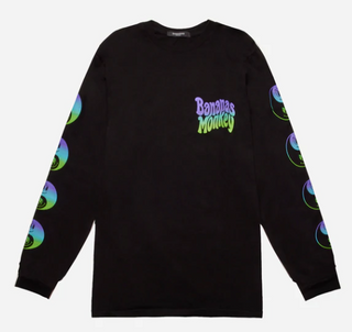 Bananas Monkey Men's T-shirt Wavy Ac family Premium Quality Black