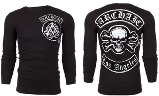 Archaic by Affliction Men's Thermal Shirt KING Black