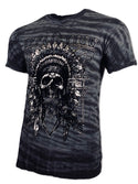 AFFLICTION AC DEVIL'S TRAIL Men's T-shirt Surf Wash/Black