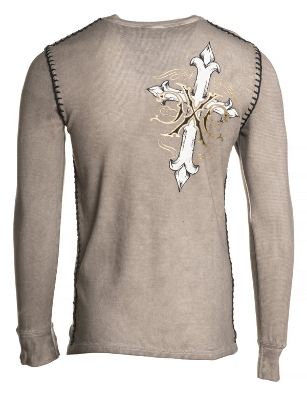 Xtreme Couture By Affliction Men's Thermal T-Shirt Annuit