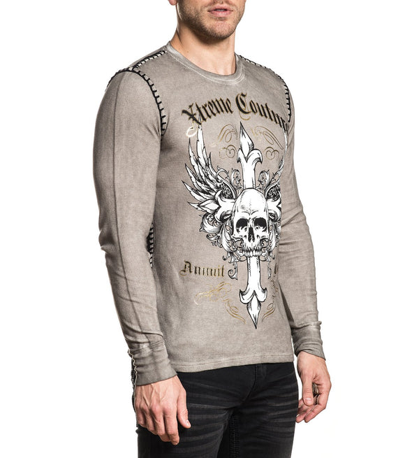 Xtreme Couture By Affliction Men's Thermal T-Shirt Annuit