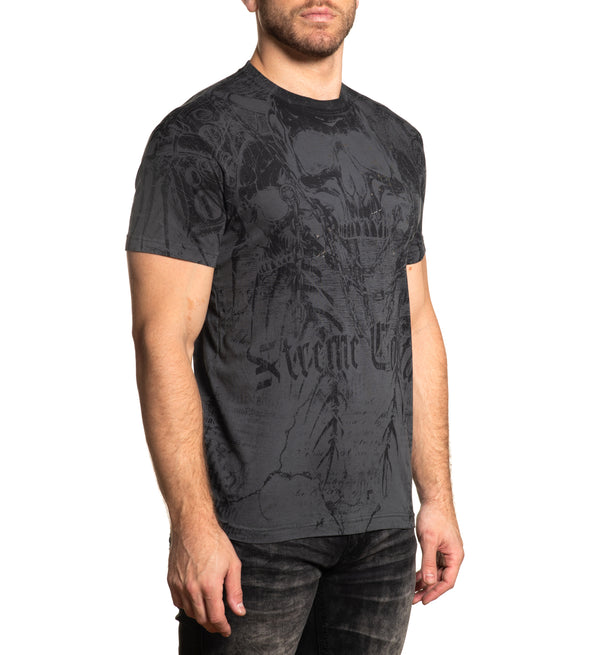 Camiseta Hombre Calavera Barba - Algodón, Corte Regular, Talla S A XXXXL
