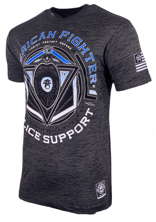 AMERICAN FIGHTER Men's T-Shirt S/S STATE LINE TEE Athletic MMA
