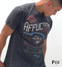 Affliction Men's T-shirt CK CROSSHAIRS Black