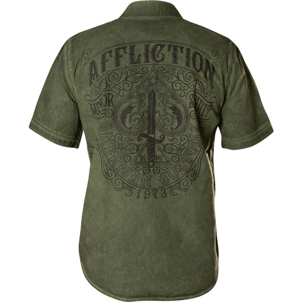 Affliction Men's Button Down Shirt Thrutch Woven