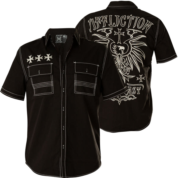 Affliction Men's Button Down Shirt Ruminate