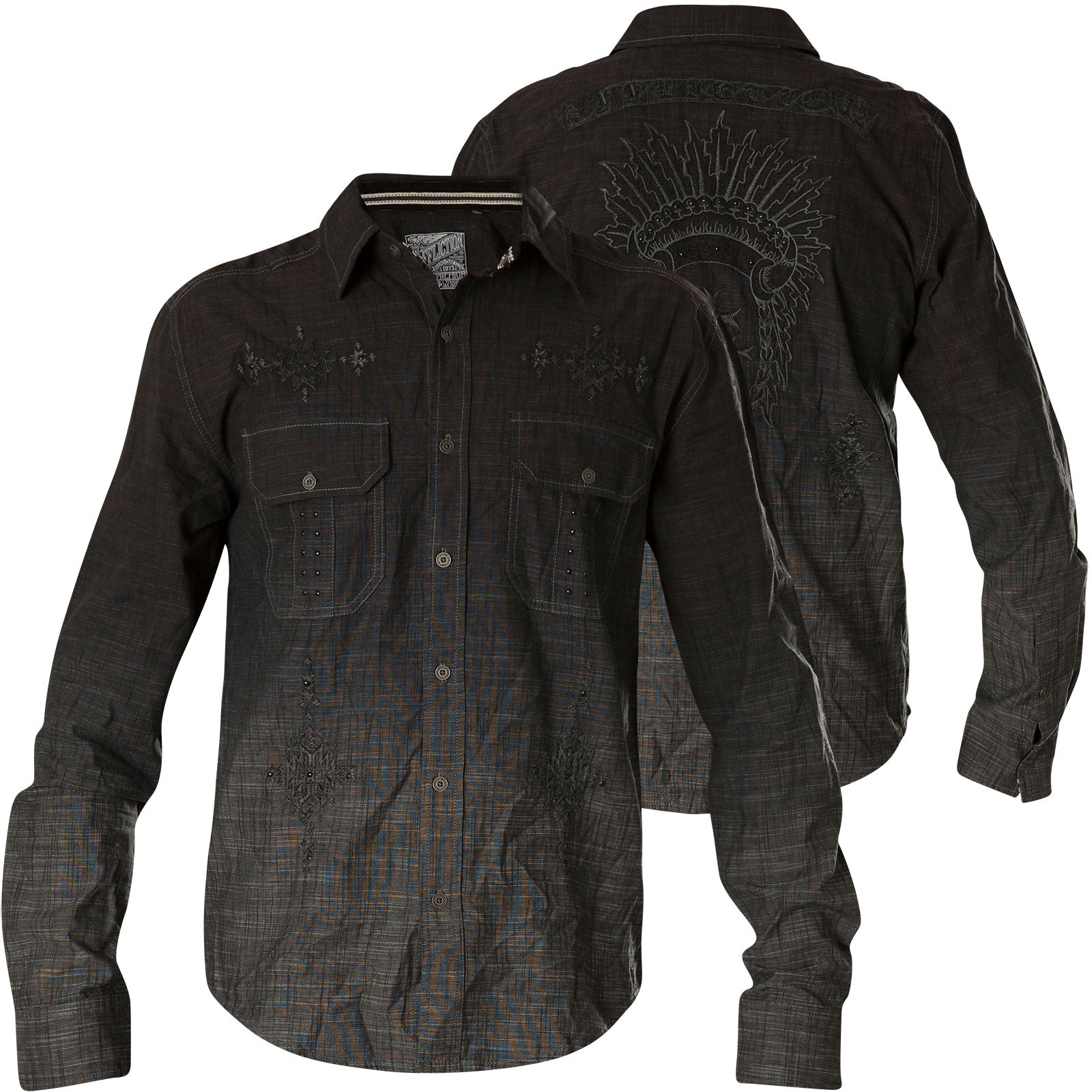 AFFLICTION DISTINCT Men's Button Down Shirt fashion brand sale