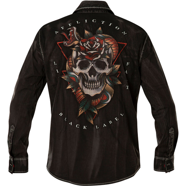 AFFLICTION COBRA Men's Button Down Shirt