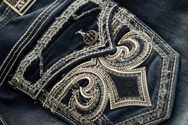 Affliction Men's Denim Jeans ACE FLEUR SARGE Blue