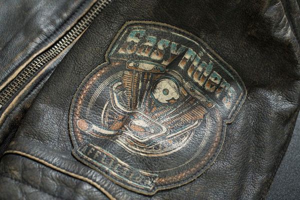 AFFLICTION Leather GHOST RIDER JACKET Black