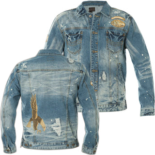 AFFLICTION Men's Denim JACKET CAM Blue