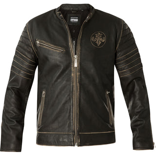 AFFLICTION Men's Leather Jacket SOCIALIST JACKET Black Biker