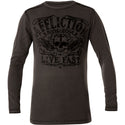 AFFLICTION Men's Long Sleeve Reversible Thermal Shirt Premium ROYAL IMPACT