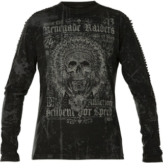 Affliction Men's T-shirt Long Sleeve RENEGADE RAIDERS Biker
