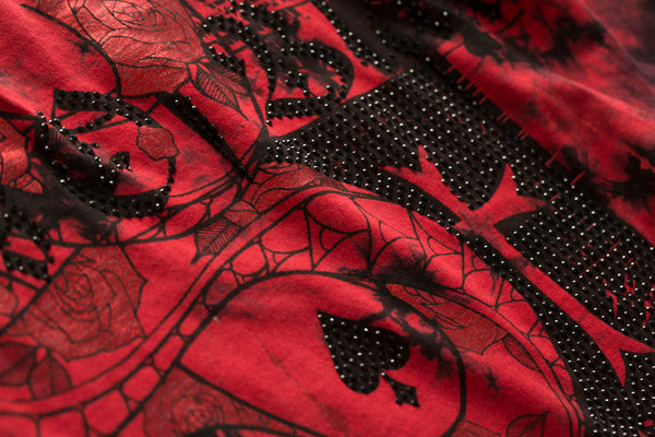 Affliction Men's T-shirt DARK SERPENT Biker Red