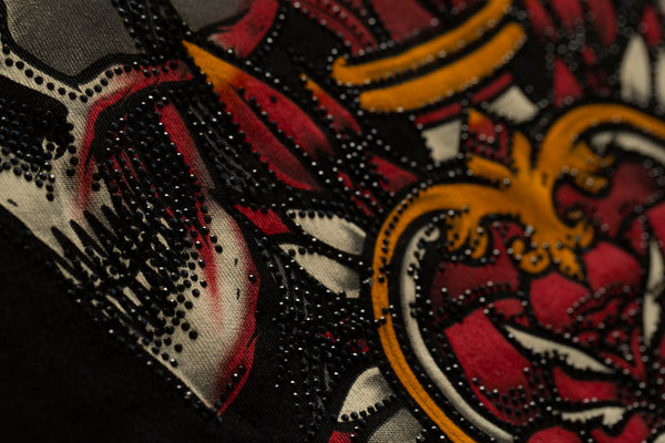 AFFLICTION Men's T-Shirt S/S DEATH FLAME TEE Black Label Biker