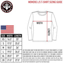 ARCHAIC Womens Long Sleeve NATION V-neck T-Shirt (Black/White)
