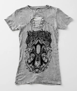 Affliction Women's T-Shirt Iconic Steel