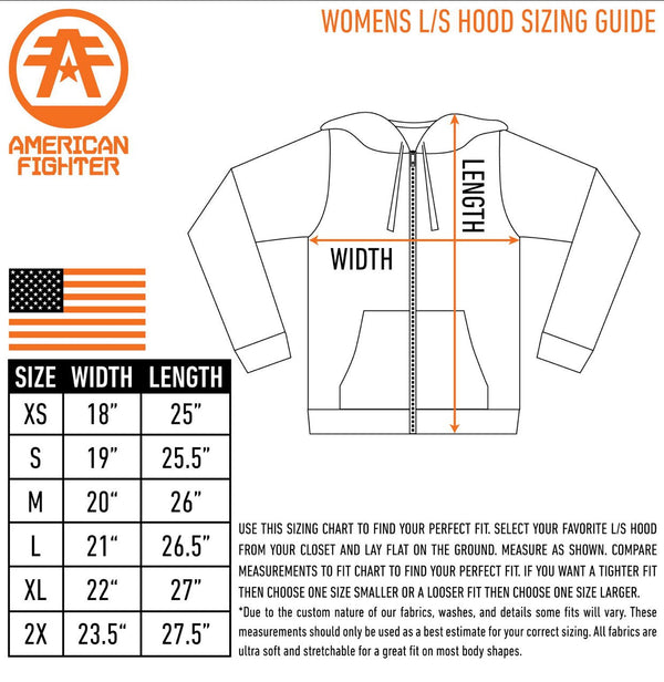 AMERICAN FIGHTER Women's Hoodie Sweatshirt SIENA HEIGHTS HOODIE Biker