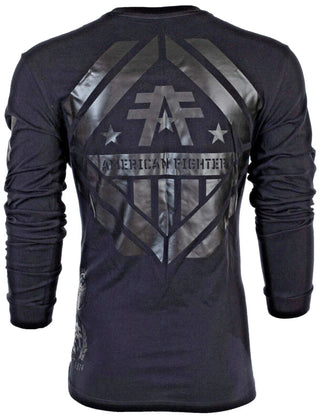 American Fighter Men's Long Sleeve Shirt AVERETT Black