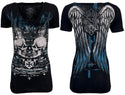 Rebel Saint by Affliction Women's T-shirt Mockingbird