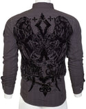 Xtreme Couture Affliction Men's Button down Shirt Majesty (Black)