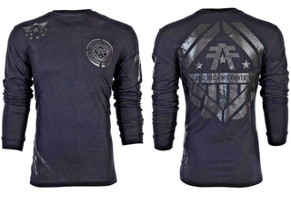 American Fighter Men's Long Sleeve Shirt AVERETT Black