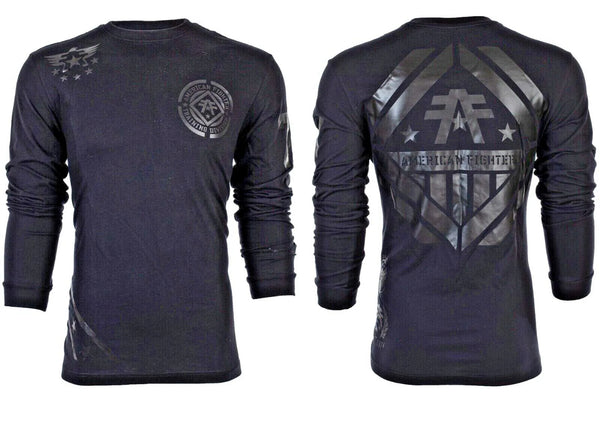 American Fighter Men's Long Sleeve Shirt AVERETT Black