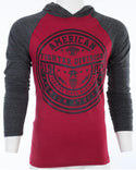 American fighter Men's Hoodie Asbury Premium shirt Red */