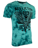 AFFLICTION Men's T-shirt ART OF WAR Eagle Wings Green S-4XL NWT