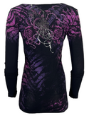 Rebel Saint by Affliction Women's T-shirt Rouge ^