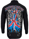 Xtreme Couture by Affliction Men's Button Down Woven Shirt Fortress Black