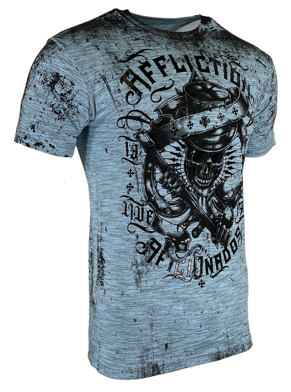 Affliction Men's T-shirt GRIM INTENT Skull Wings