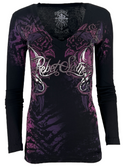 Rebel Saint by Affliction Women's T-shirt Rouge ^