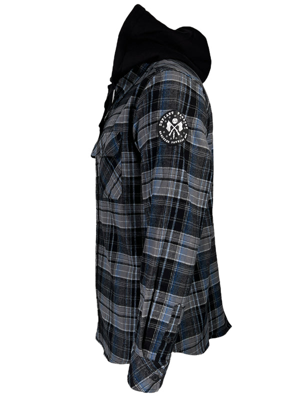 Howitzer Style Men's Button Down Hoodie Flannel Sniper Military Grunt MFG