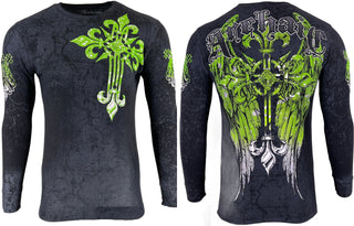 Archaic by Affliction Men's Thermal Shirt WRECTH Black