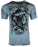 Affliction Men's T-shirt GRIM INTENT Skull Wings