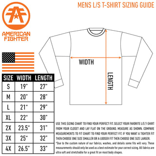 American Fighter Men's Long Sleeve Shirt Dalton Black