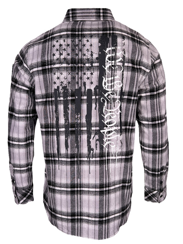 Howitzer Style Men's Button Down Flannel Defeat Military Grunt MFG *