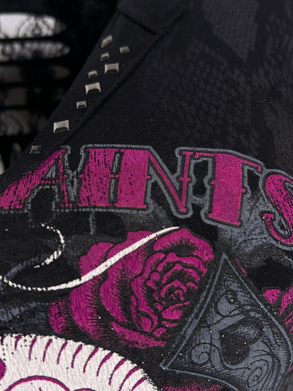 Rebel Saint by Affliction Women's T-shirt Queen Lord  ^