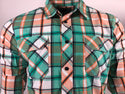 RAW STATE AFFLICTION Men's Button Down Shirt Long Sleeve Outwear Green